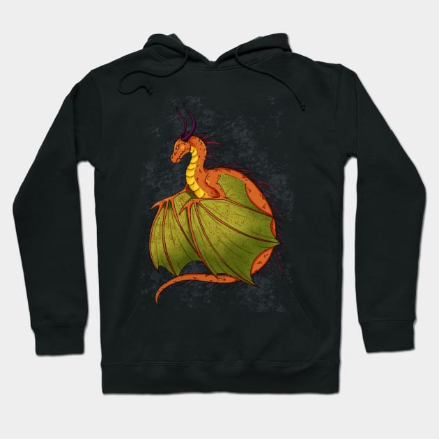 Fall Dragon Hoodie by Jade Wolf Art